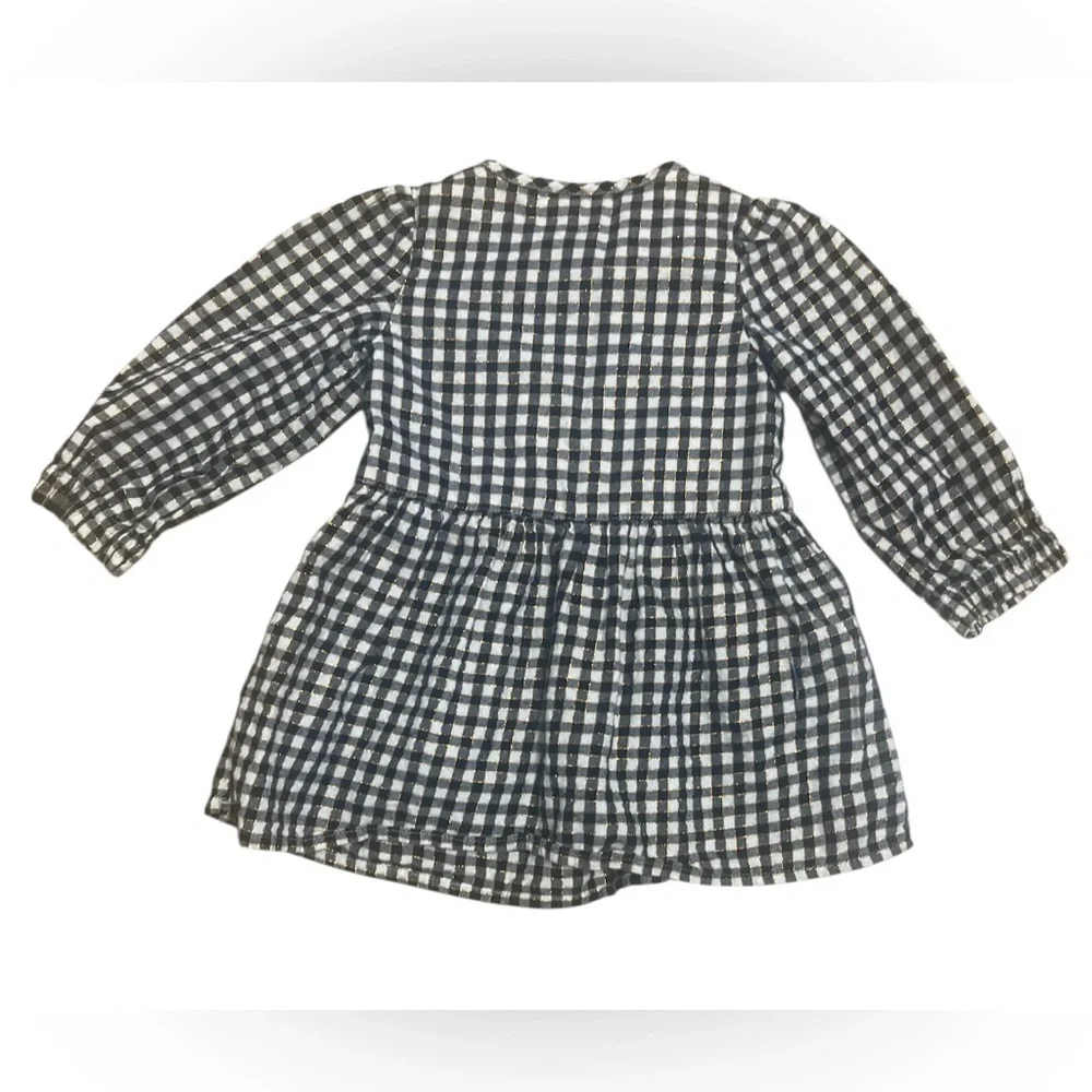 Cat & Jack Checkered Black and White Dress